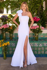 Ava Presley One-Shoulder Rosette Prom Dress 265217