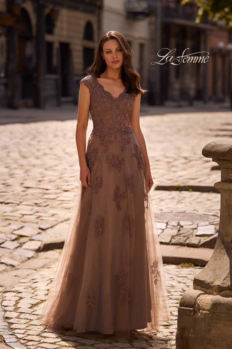 La Femme Evening Dress 26942 Cocoa / 20