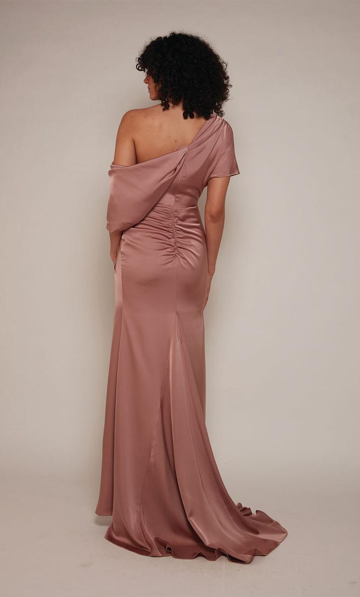 one shoulder designer dresses One Shoulder Gown in style AL A1053