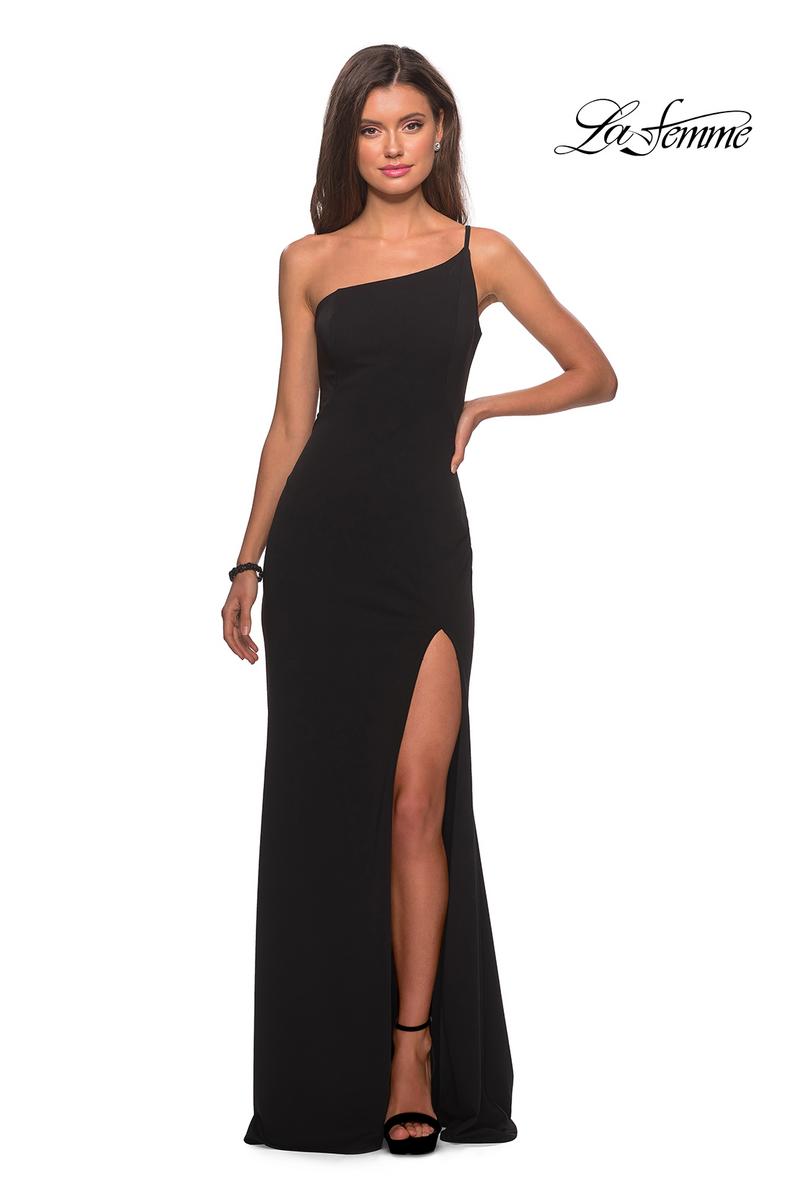 La Femme Long One Shoulder Dress 28176 La Femme Long One Shoulder Dress 28176