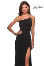 La Femme Long One Shoulder Dress 28176