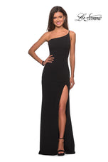 La Femme Long One Shoulder Dress 28176
