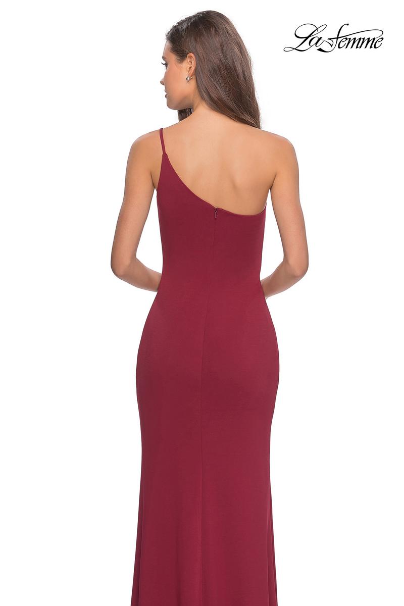 La Femme Long One Shoulder Dress 28176