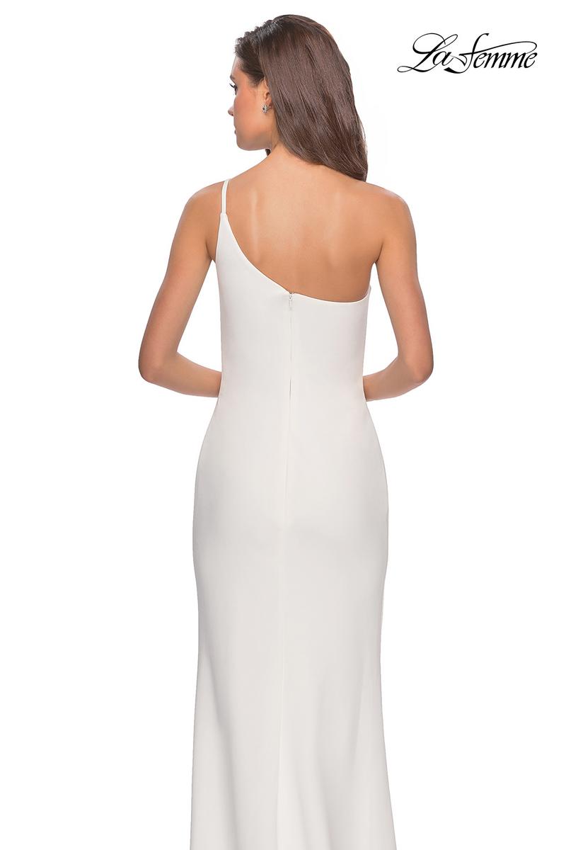 La Femme Long One Shoulder Dress 28176