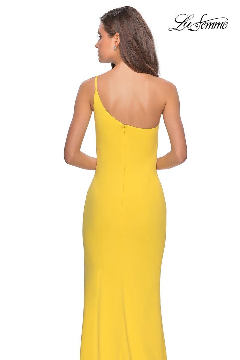 La Femme Long One Shoulder Dress 28176