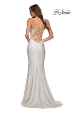La Femme Long Satin Prom Dress 28518