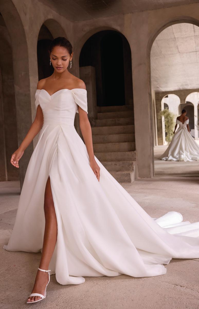 Morilee "Andromeda" Classic Aline Bridal Gown with Slit 2911 Morilee "Andromeda" Classic Aline Bridal Gown with Slit 2911