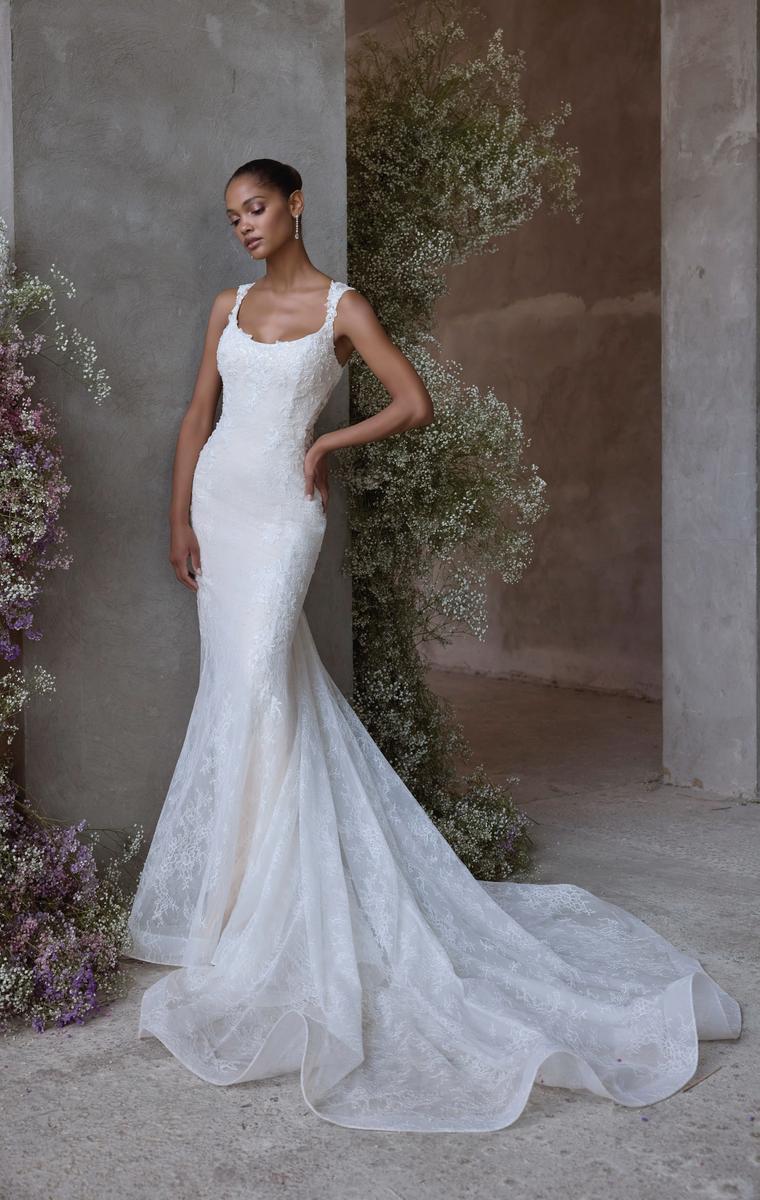 Morilee "Evangeline" Soft Mermaid Lace Bridal with Straps Morilee "Evangeline" Soft Mermaid Lace Bridal with Straps
