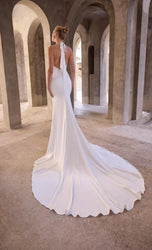 Morilee "Persah" Sophisticated Halter Low Back Bridal Gown