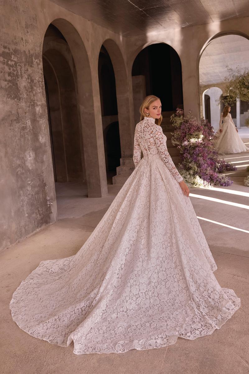 Morilee "Delia" High Neck Long-Sleeve Lace Ballgown Morilee "Delia" High Neck Long-Sleeve Lace Ballgown