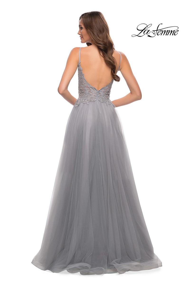 La Femme Dress 29686 Silver / 8 La Femme Dress 29686 Silver / 8