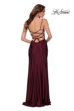La Femme Long Simple Fitted Prom Dress 29710