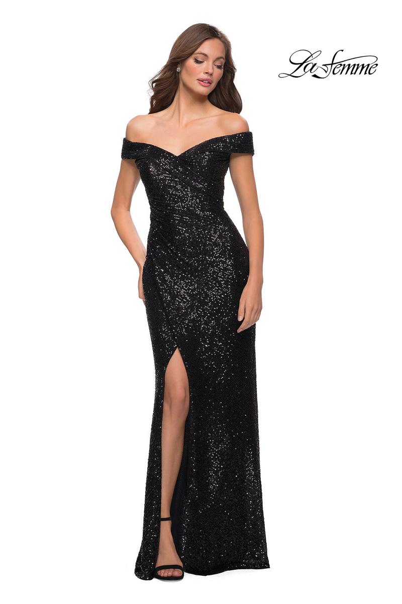 La Femme Dress 29831 Black / 10 La Femme Dress 29831 Black / 10