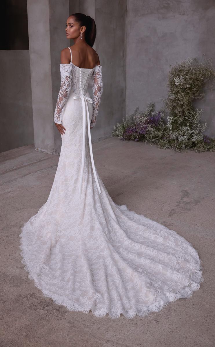 Morilee "Leto" Lace Fit and Flare Bridal Gown with Straps Morilee "Leto" Lace Fit and Flare Bridal Gown with Straps