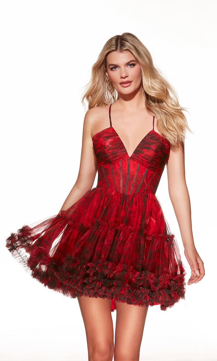 red and black homecoming dresses Alyce Paris Homecoming Dress 30057