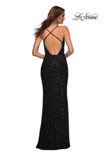 La Femme Long Cowl Neck Prom Dress 30376