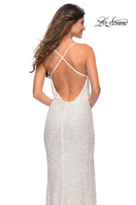La Femme Long Cowl Neck Prom Dress 30376
