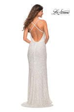 La Femme Long Cowl Neck Prom Dress 30376