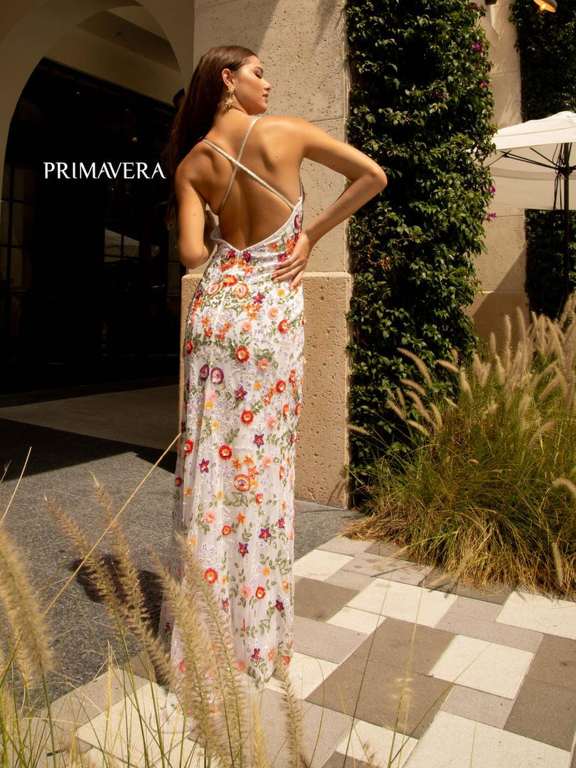 primavera long beaded dress 3073 Primavera Couture 3073