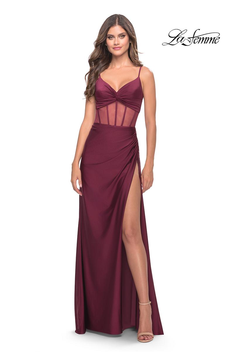 La Femme Dress 31229 - Dark Berry La Femme Dress 31229 - Dark Berry