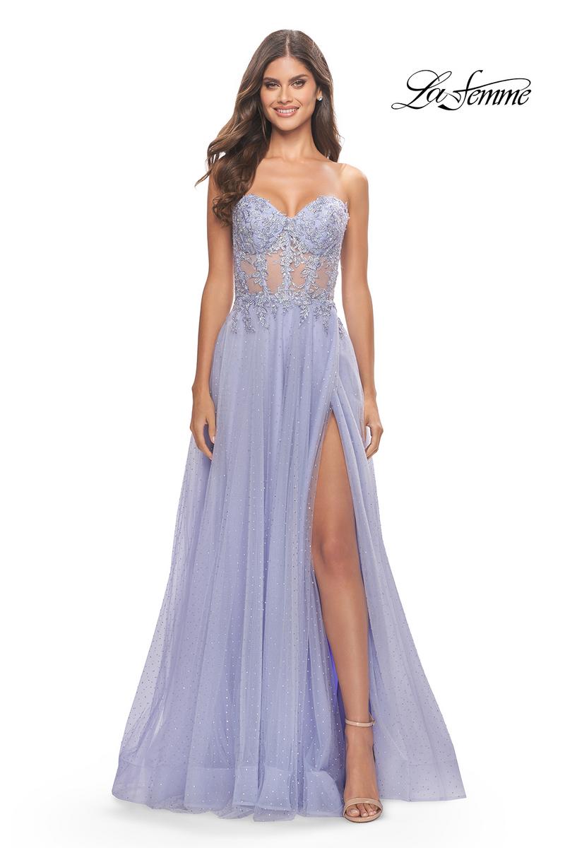 La Femme Dress 31367 - Light Periwinkle La Femme Dress 31367 - Light Periwinkle