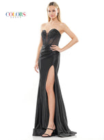 Colors Plunging Corset Prom Dress 3138