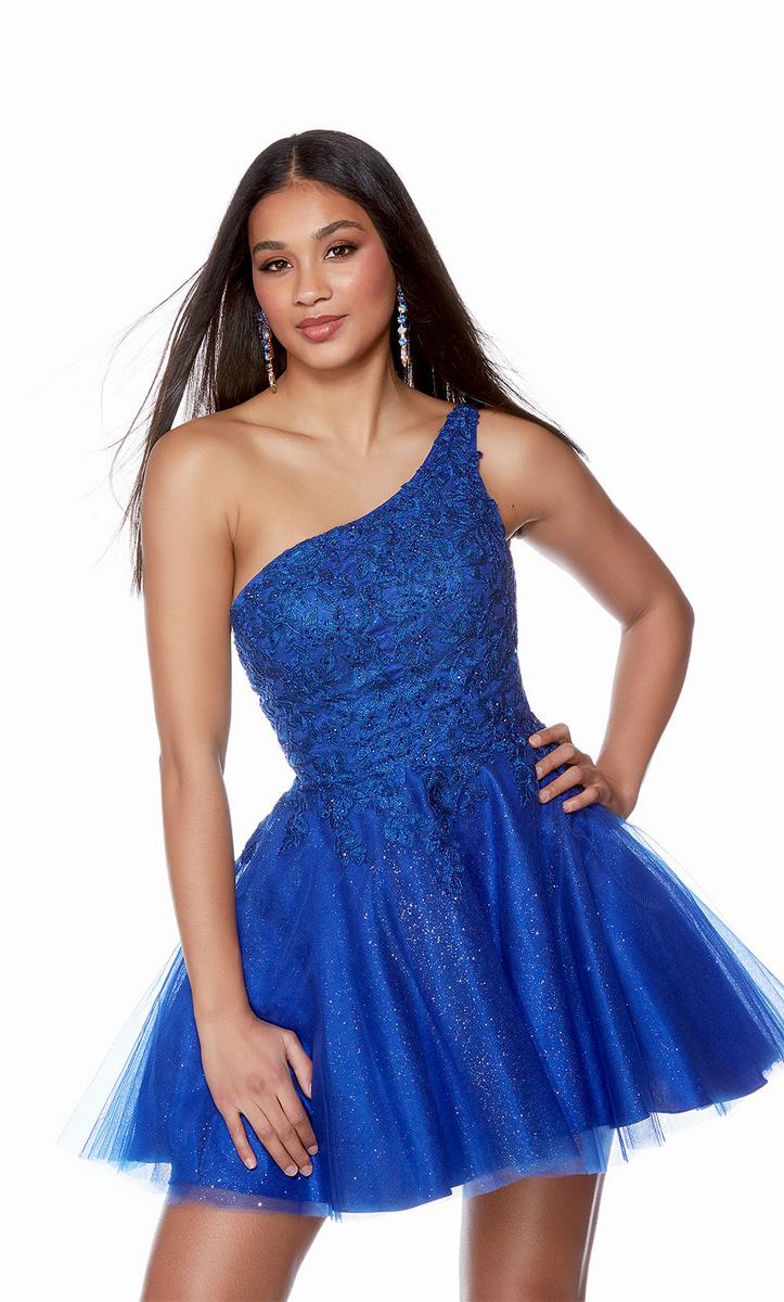 Alyce Paris A-Line One Shoulder Homecoming Dress 3150 Alyce Paris A-Line One Shoulder Homecoming Dress 3150
