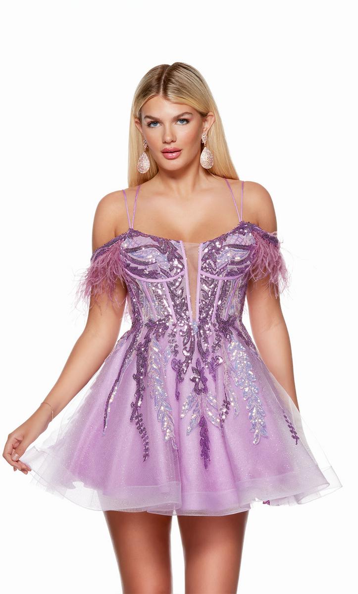 Alyce Paris Off Shoulder Homecoming Dress 3161 Alyce Paris Off Shoulder Homecoming Dress 3161