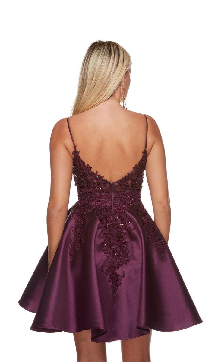 Alyce Paris A-Line Lace Homecoming Dress 3164