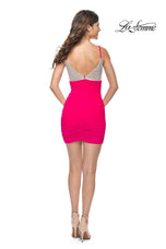La Femme Ruched Fitted Homecoming Dress 31726