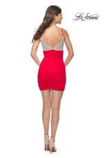 La Femme Ruched Fitted Homecoming Dress 31726