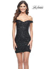La Femme Off Shoulder Homecoming Dress 31727