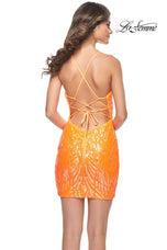 La Femme Sequin Lace-up Back Homecoming Dress 31732