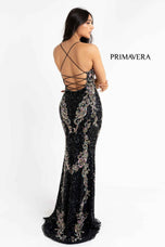 Primavera Couture Beaded Long Dress 3211