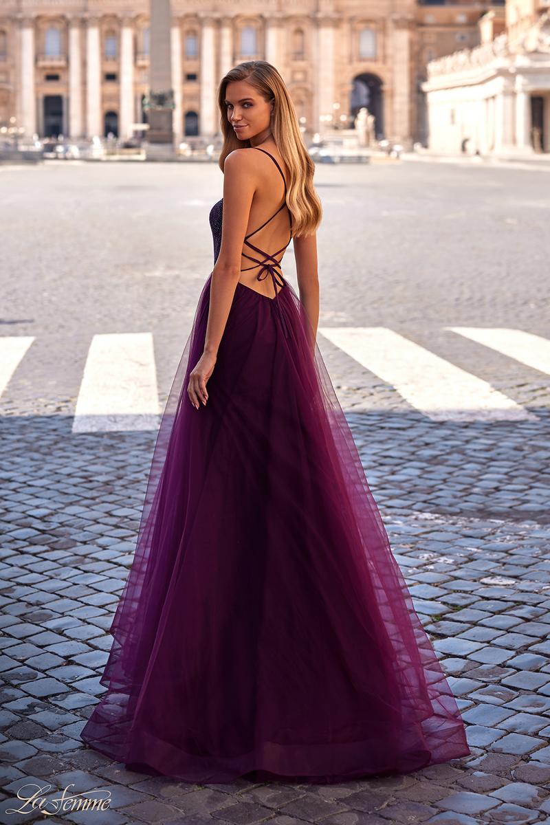La Femme Dress 32135 - Dark Berry La Femme Dress 32135 - Dark Berry