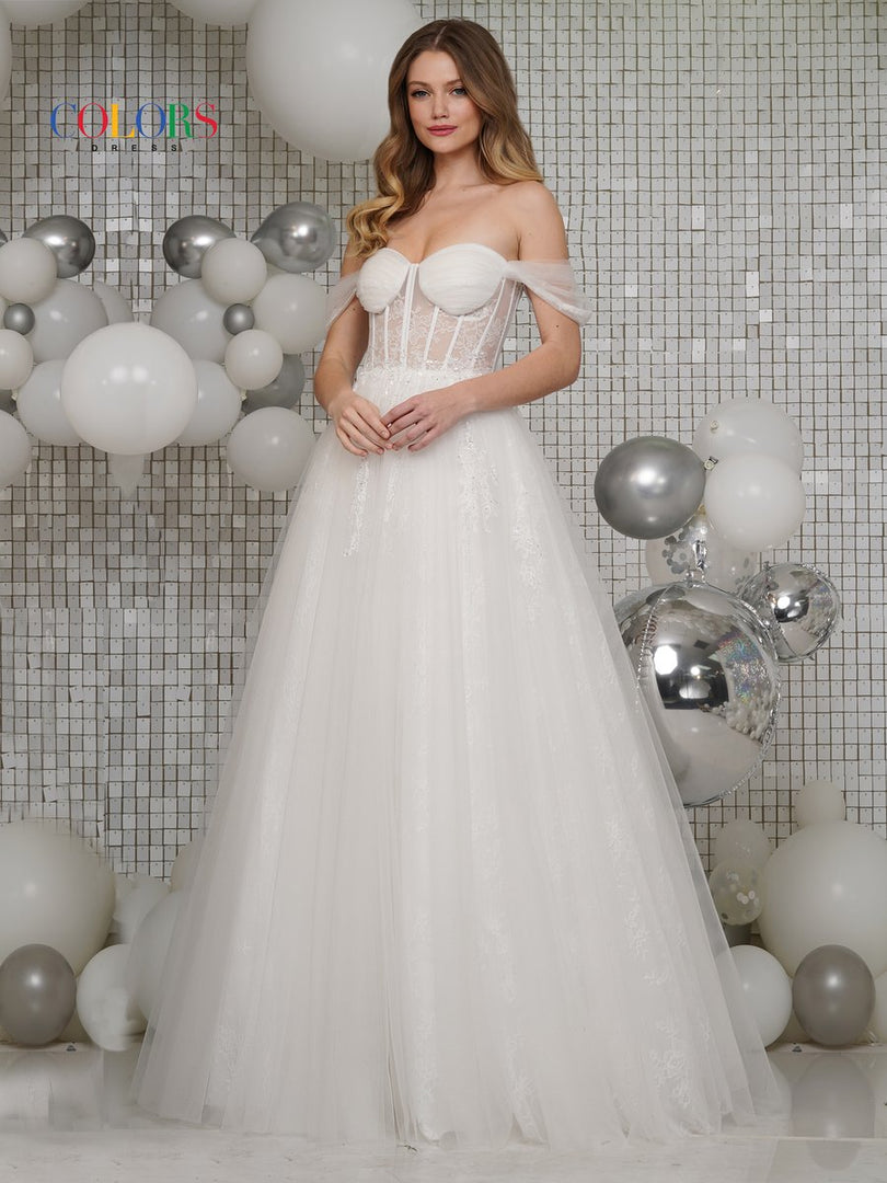 Colors Off Shoulder Corset Ball Gown Dress 3240