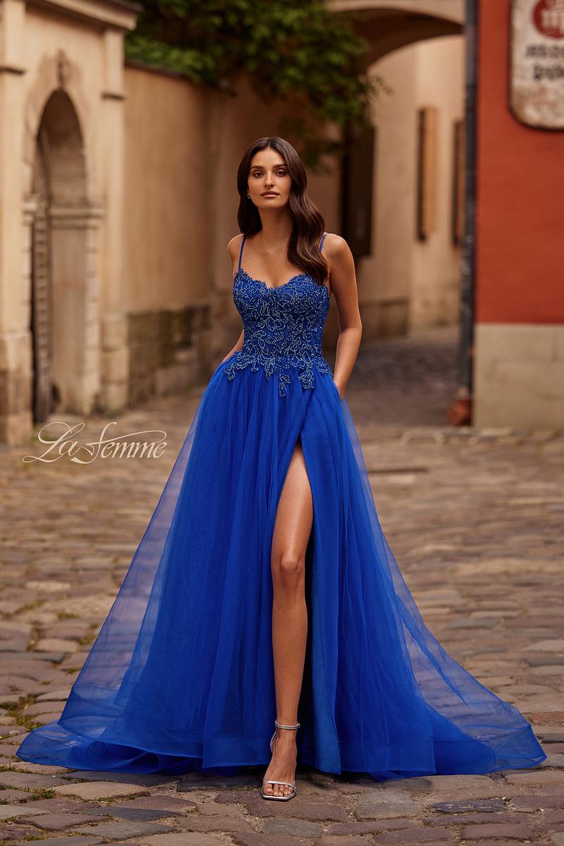 La Femme Dress 32646 Royal Blue / 14 La Femme Dress 32646 Royal Blue / 14