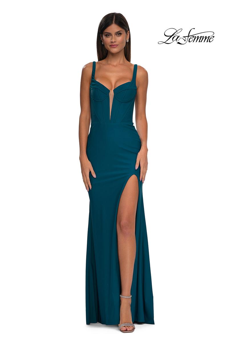 La Femme Dress 32763 Dark Teal / 10 La Femme Dress 32763 Dark Teal / 10