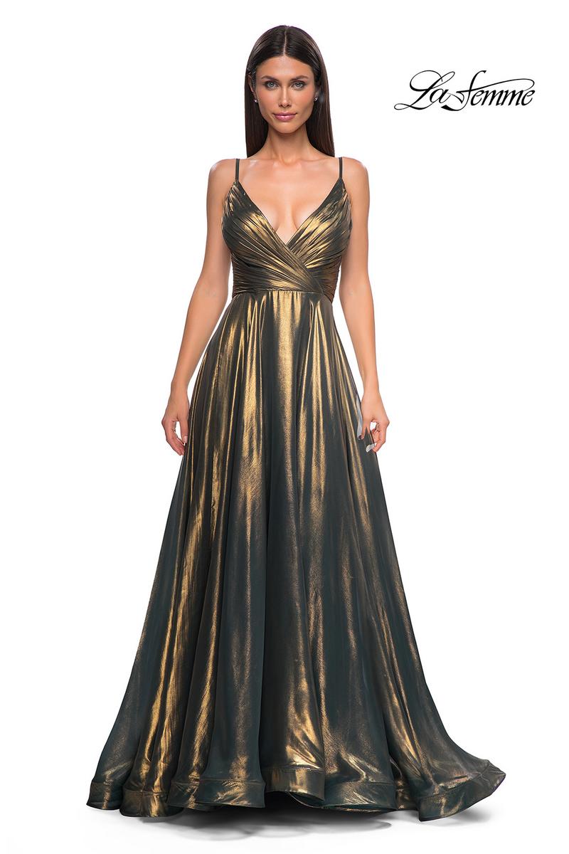 la femme gold sequin dress La Femme 32331