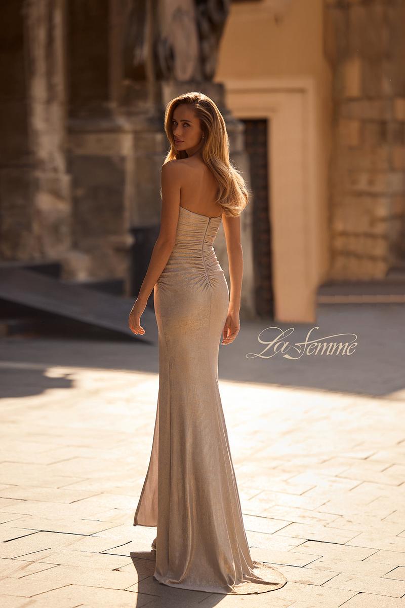 la femme champagne dress La Femme Evening Dress 30803