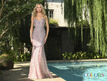 Colors Sequin Tight Corset Prom Dress 3307