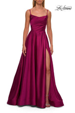 La Femme Scooped Neckline A-Line Dress 33373