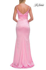 La Femme Satin Long Dress 33421