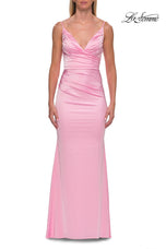 La Femme Satin Long Dress 33421