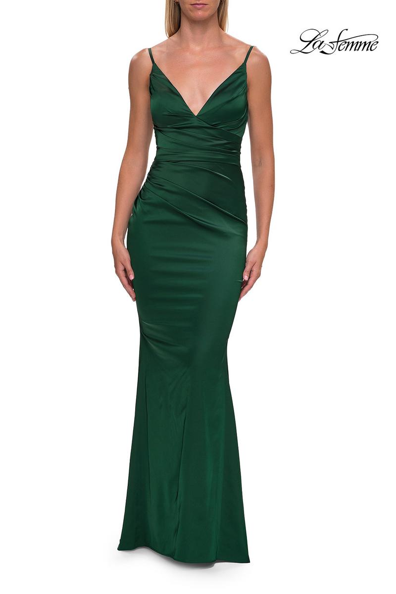 La Femme Satin Long Dress 33421
