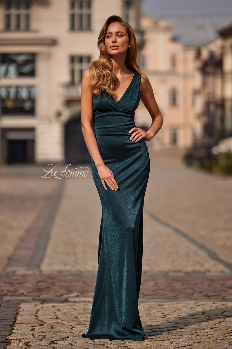 La Femme Dress 33425 - Dark Teal La Femme Dress 33425 - Dark Teal