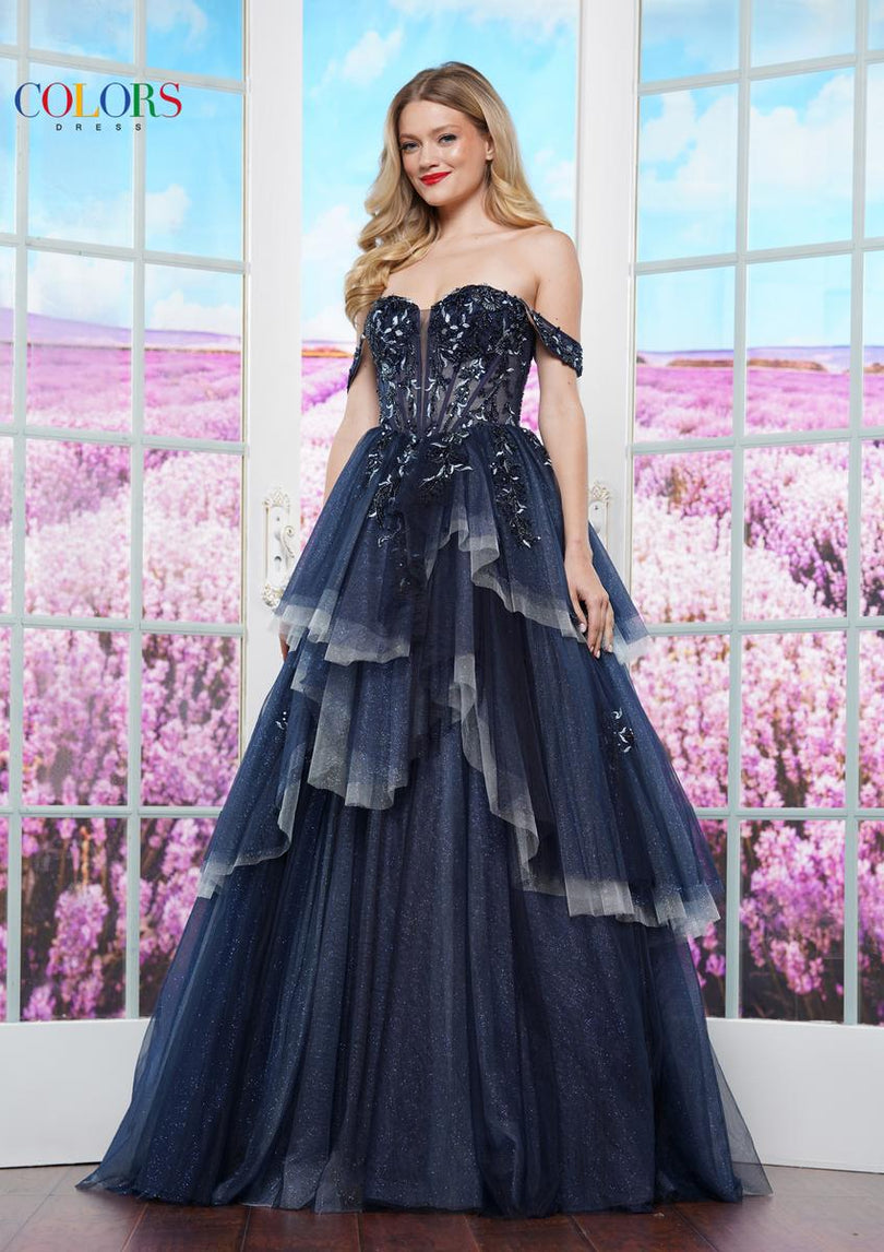 Colors 3534 Dress NAVY / 2 Colors 3534 Dress NAVY / 2