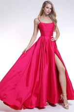 Ava Presley Satin A-Line Prom Dress 35738