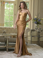 Colors Satin Corset Prom Dress 3604
