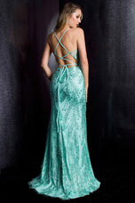 Ava Presley Illusion Corset Bodice Fitted Prom Dress 37305